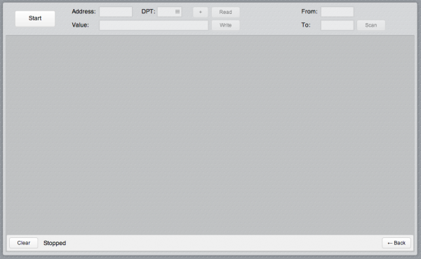 KNX bus monitor.