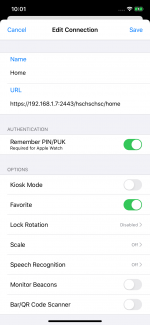 Connection settings